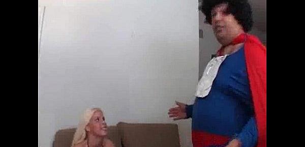  Sexy Blonde Sucks Fat Guy